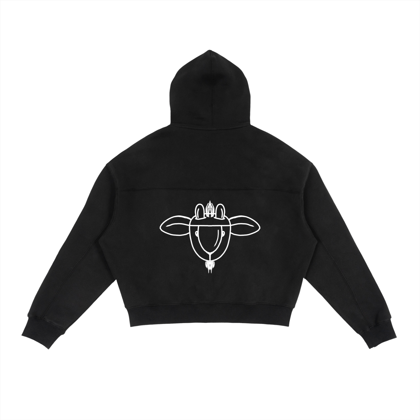 Fleece Zip-Up Boxy Hoodie