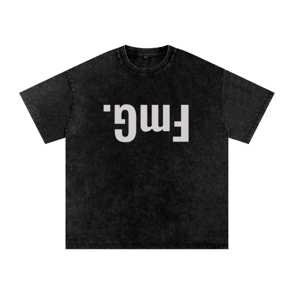 Snow Washed Oversized Cotton T-Shirt